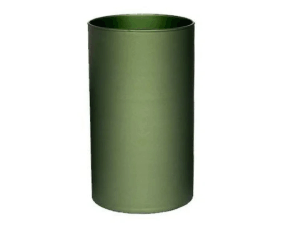 Vaso vidro tubo verde fosco - 20x15 cm (unidade)